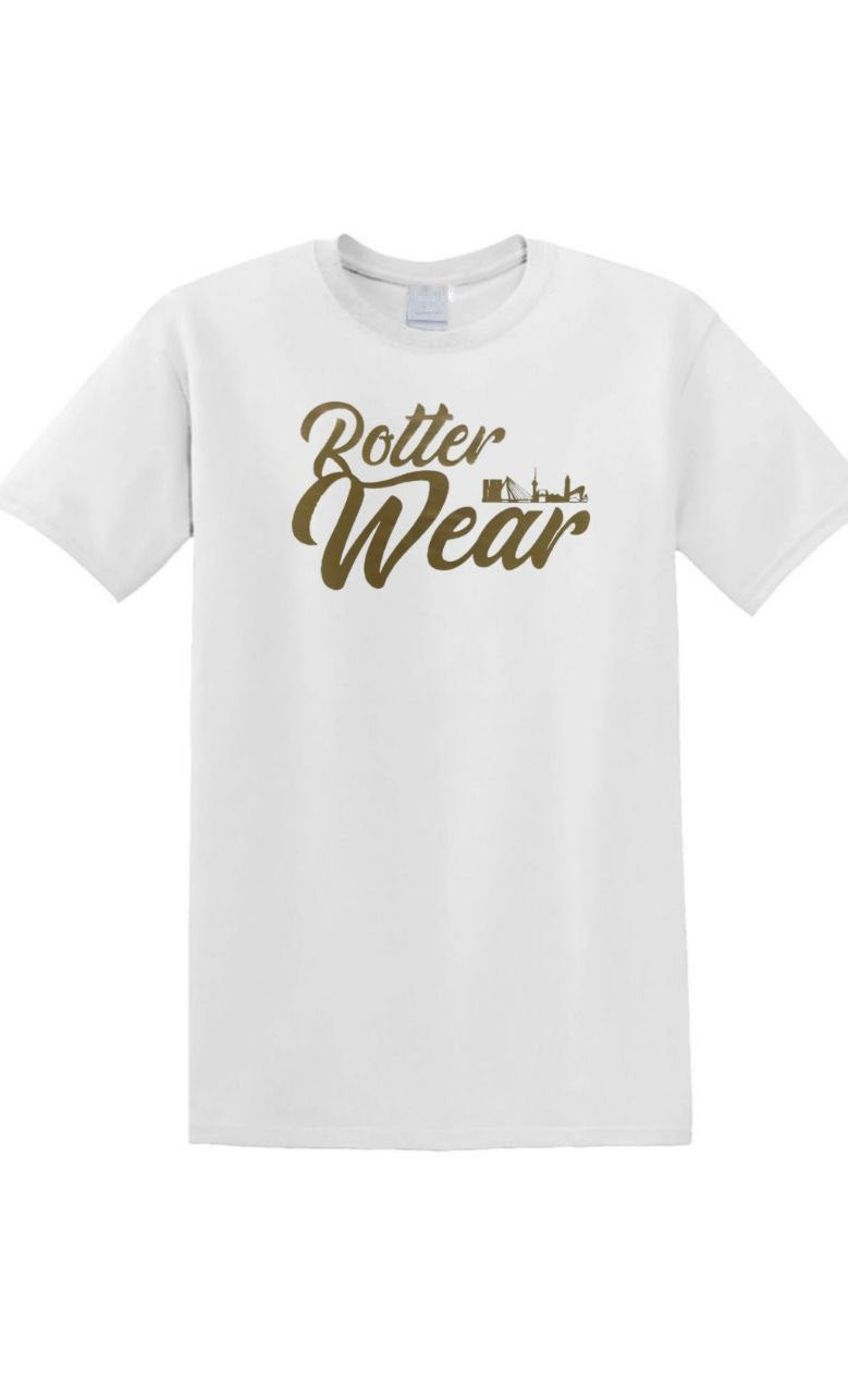 Logo T-shirt Rotterwear donker goud