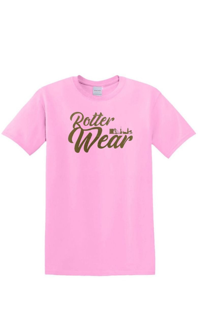 Logo T-shirt Rotterwear donker goud